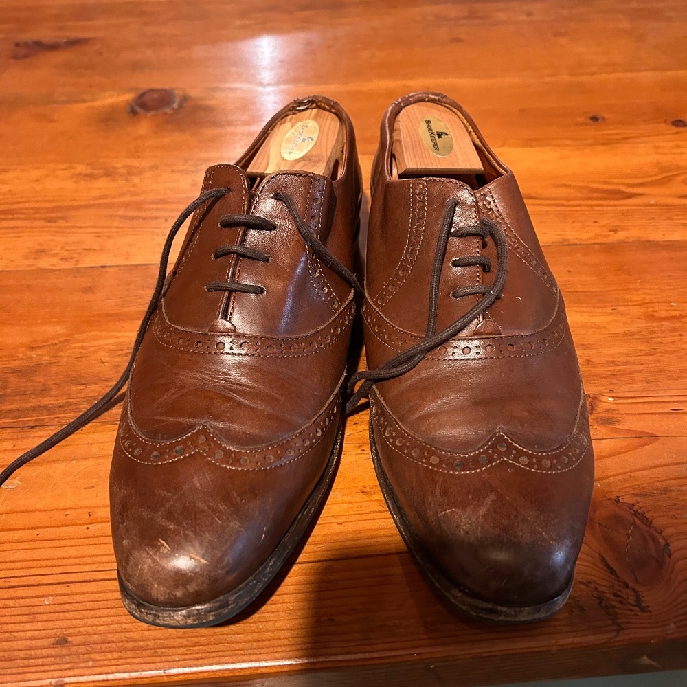 Leather Wingtip Shoes